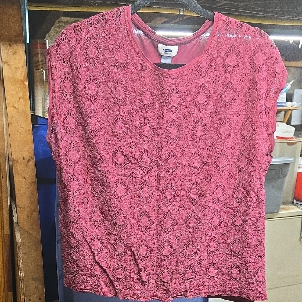 Old Navy Lace Blouse - Deep Pink
